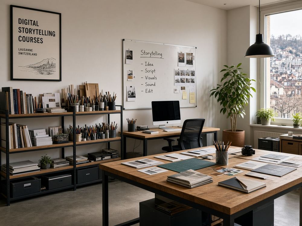 About the Digital storytelling courses studio at Sharps Umlauts Story Lab